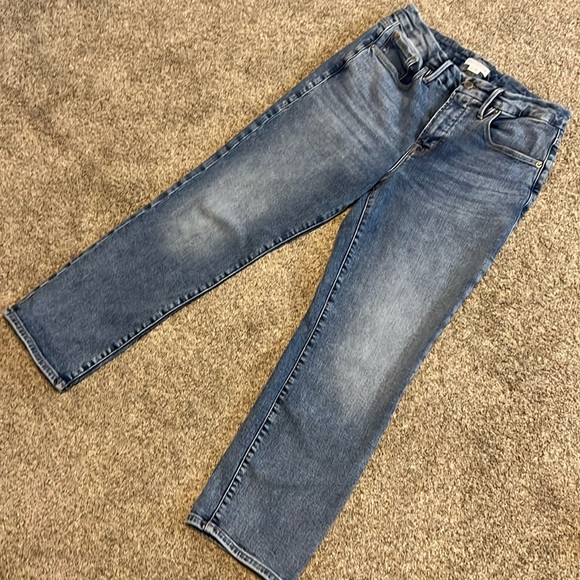 Good American Blue Straight Leg Jeans - Picture 3 of 7